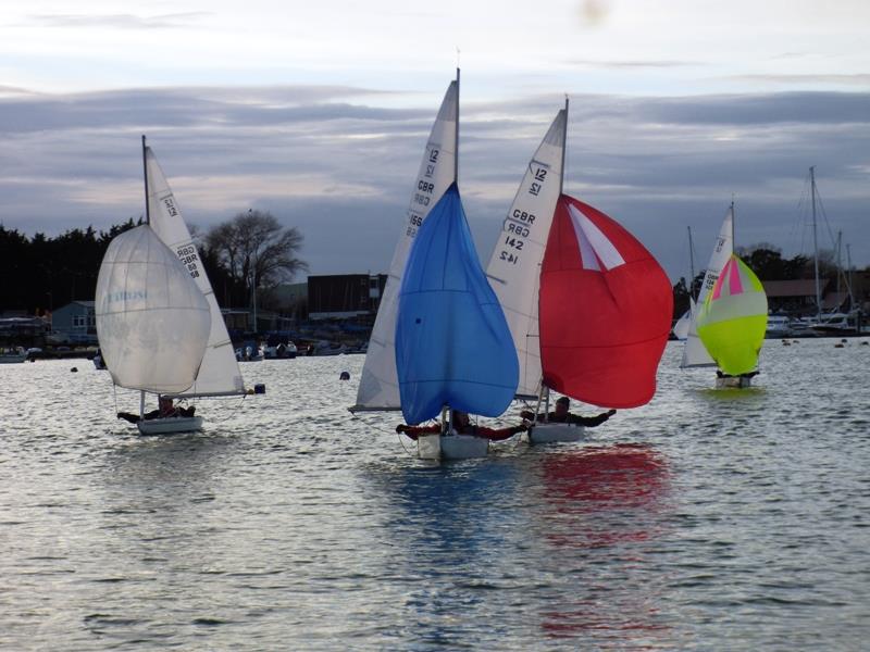 Fleet race during the Bembridge Illusion Inter Club Team Racing photo copyright Mike Samuelson taken at Bembridge Sailing Club and featuring the Illusion class