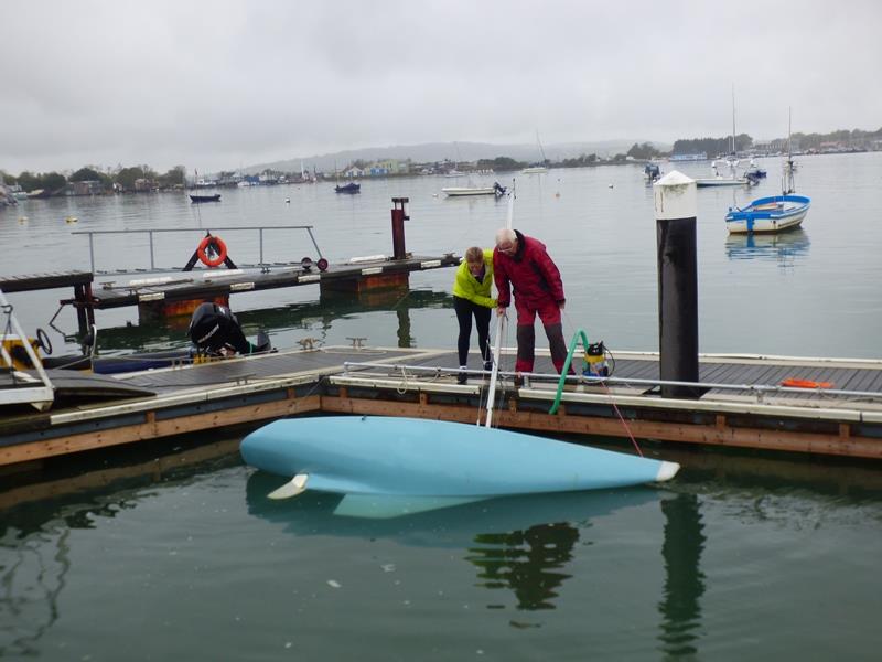 Buoyancy tests on the opening weekend of the Bembridge Illusion Winter Season photo copyright Mike Samuelson taken at Bembridge Sailing Club and featuring the Illusion class