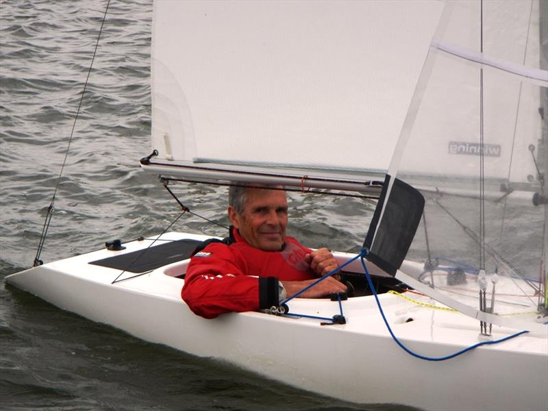 Peter Morton during the Bembridge Illusion Picnic Hamper and Invitational photo copyright Mike Samuelson taken at Bembridge Sailing Club and featuring the Illusion class