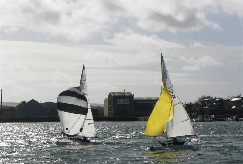 Race 1 on Saturday on the first weekend of the Illusion 2022-23 Winter Series photo copyright Mike Samuelson taken at Bembridge Sailing Club and featuring the Illusion class