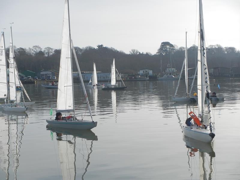 Bembridge Illusion second 2023/24 Team Racing event - still no wind - photo © Mike Samuelson