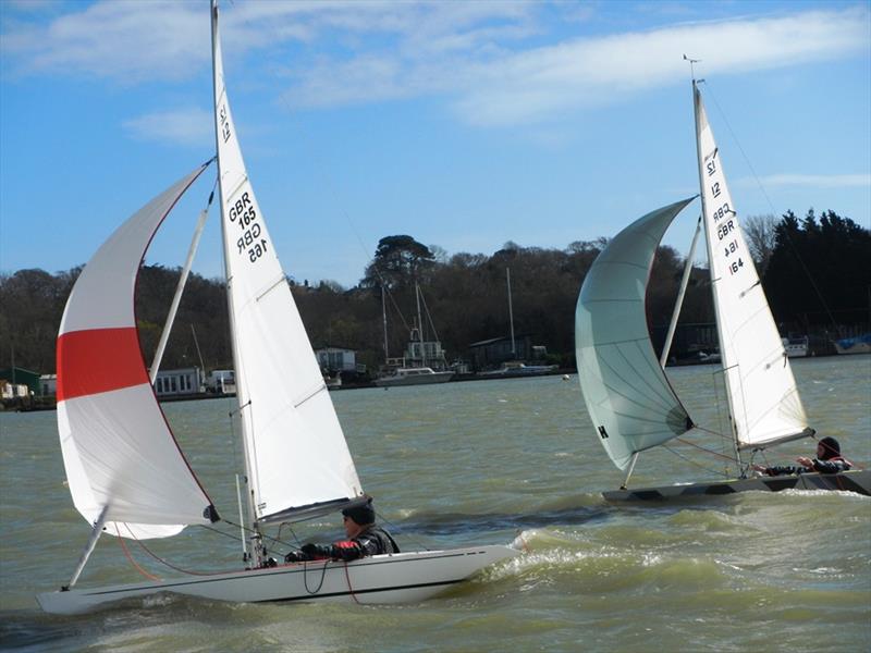 Bembridge Illusion Vernon's Easter Egg Cup 2024 - Race 3 photo copyright Mike Samuelson taken at Bembridge Sailing Club and featuring the Illusion class