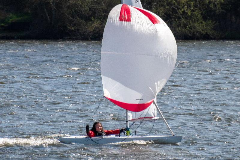 Illusion and 2.4m joint open meeting at Middle Nene - Hannah Livingstone sporting her new spinnaker - photo © David Livingstone