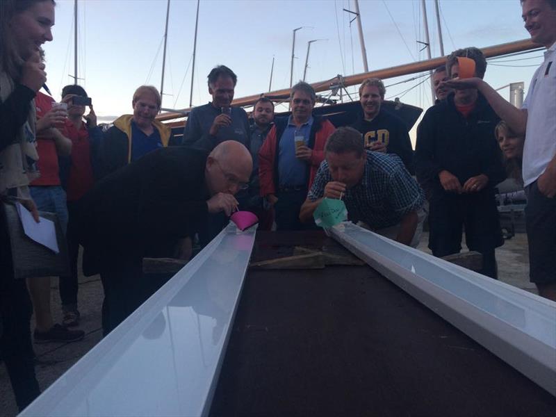 Blow-boat challenge during the 2015 Impala 28 nationals in Cowes - photo © Bertrand Malas