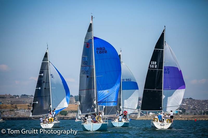 IRC fleets at the Plymouth Regatta photo copyright Tom Gruitt / www.tom-gruitt.co.uk taken at Port of Plymouth Sailing Association and featuring the Impala 28 class