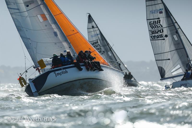 Imptish, Impala 28 during 2022 Hamble Winter Series week 3 photo copyright Paul Wyeth / www.pwpictures.com taken at Hamble River Sailing Club and featuring the Impala 28 class