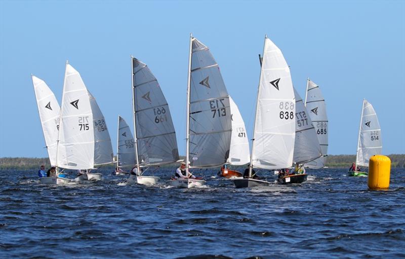 Impulse downwind - 35th Impulse Australian Championships photo copyright Marina Hobbs taken at Lake Cootharaba Sailing Club and featuring the Impulse class