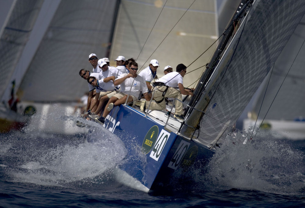 Pedro Campos sailing Telefonica Movistar in race four of the Rolex IMS Offshore World Championships photo copyright Carlo Borlenghi / Rolex taken at  and featuring the IMS class