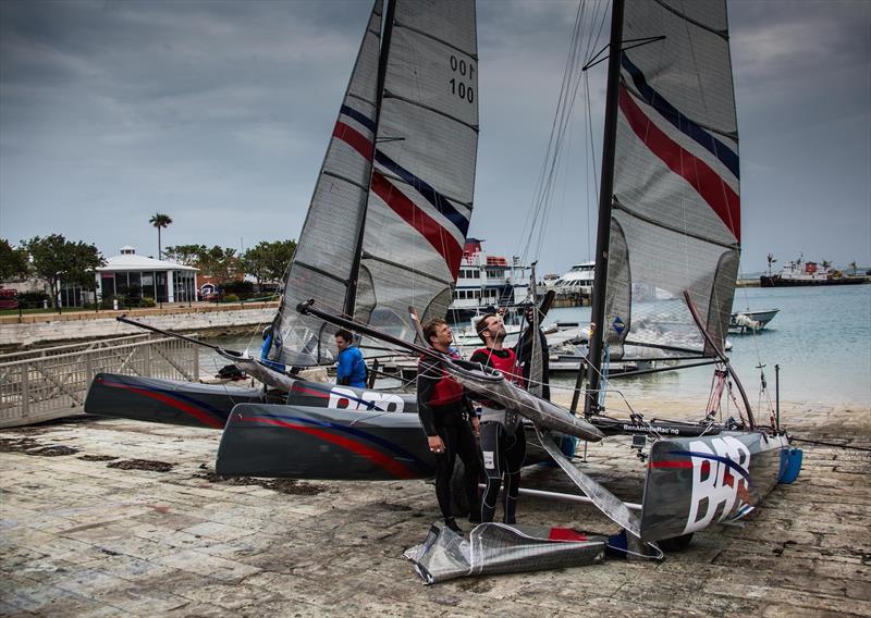 BAR's two multihulls ready to launch photo copyright Ben Ainslie Racing taken at  and featuring the Formula 20 class