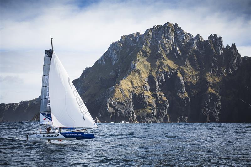Franck Cammas rounds Cape Horn in a foiling catamaran photo copyright Julbo taken at  and featuring the Formula 20 class