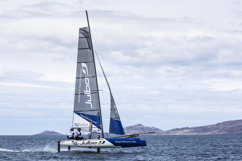 Franck Cammas rounds Cape Horn in a foiling catamaran photo copyright Julbo taken at  and featuring the Formula 20 class