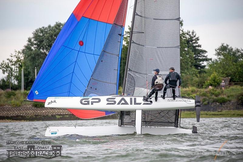 Nacra F20 Carbon at the East Coast Piers Race 2019 photo copyright Alex Irwin / www.sportography.tv taken at Marconi Sailing Club and featuring the Formula 20 class