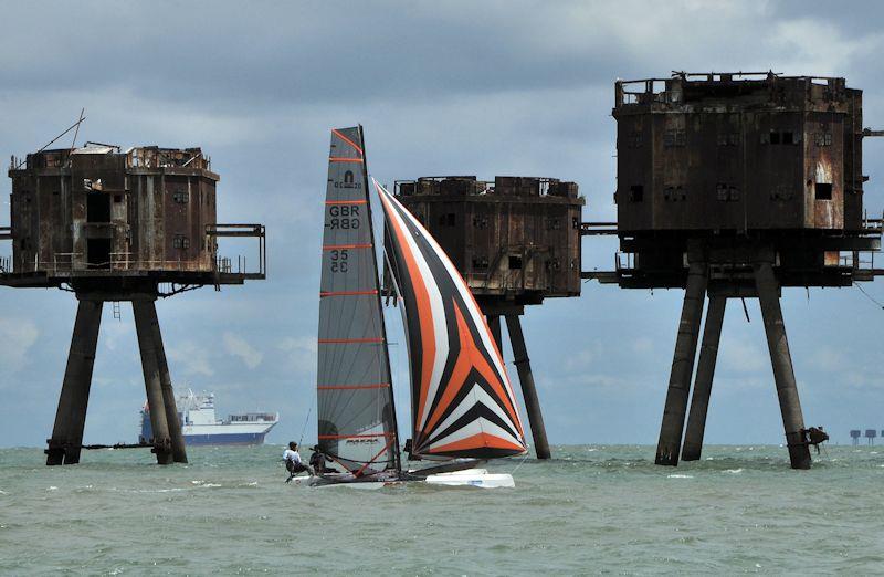 Kevin Dutch and David Banner in the Forts Race 2022 at Whitstable photo copyright Nick Champion / www.championmarinephotography.co.uk taken at Whitstable Yacht Club and featuring the Formula 20 class