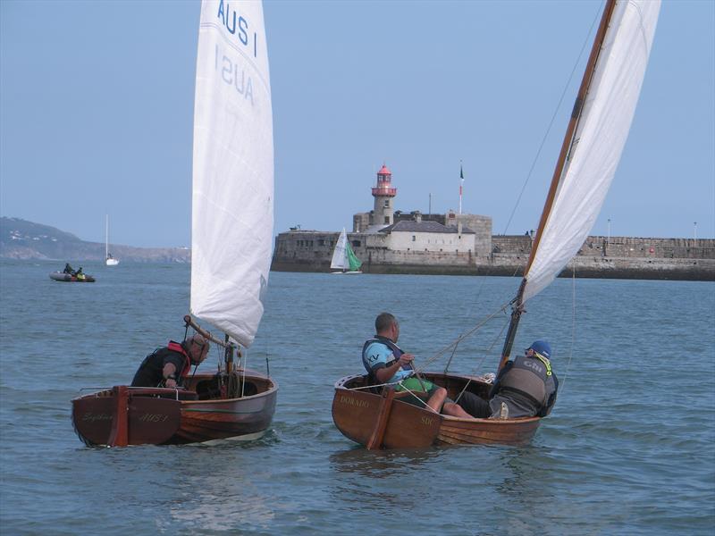 Dorado to leeward of Scythian during the International 12 Foot and DBSC 12 Championship photo copyright Vincent Delany taken at Royal St George Yacht Club and featuring the International 12 class