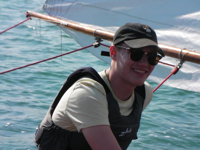 Andrew Miller wins the historic Cora Trophy in 'Pixie' during the International 12 Irish Championship photo copyright Vincent Delany taken at Royal St George Yacht Club and featuring the International 12 class