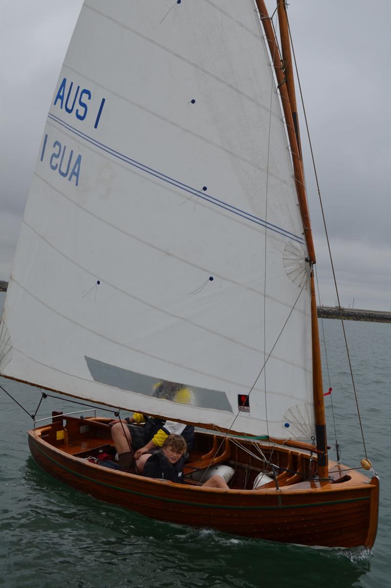 Irish 12 foot championships: Henry Shackleton crewing in Scythian photo copyright Stratos Boumpoukis taken at Royal St George Yacht Club and featuring the International 12 class