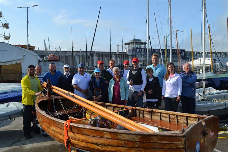 Irish 12 foot championships: All of the competitors lined up behind IRL 11 'Pixie' photo copyright Stratos Boumpoukis taken at Royal St George Yacht Club and featuring the International 12 class