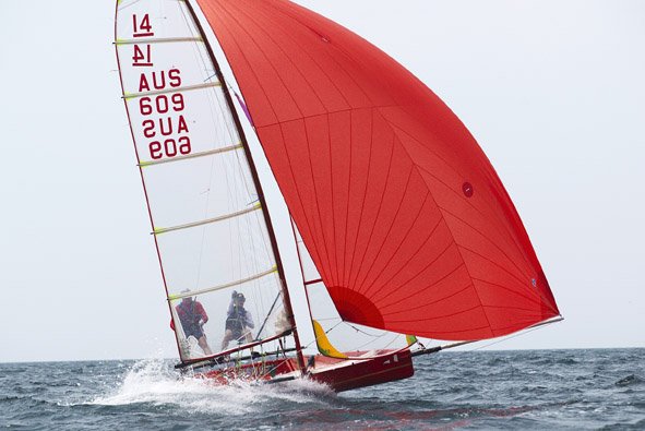 Classic 14 conditions for the final day of the International 14 Worlds photo copyright Peter Danby taken at  and featuring the International 14 class