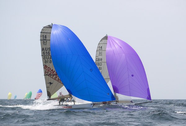 Classic 14 conditions for the final day of the International 14 Worlds photo copyright Peter Danby taken at  and featuring the International 14 class