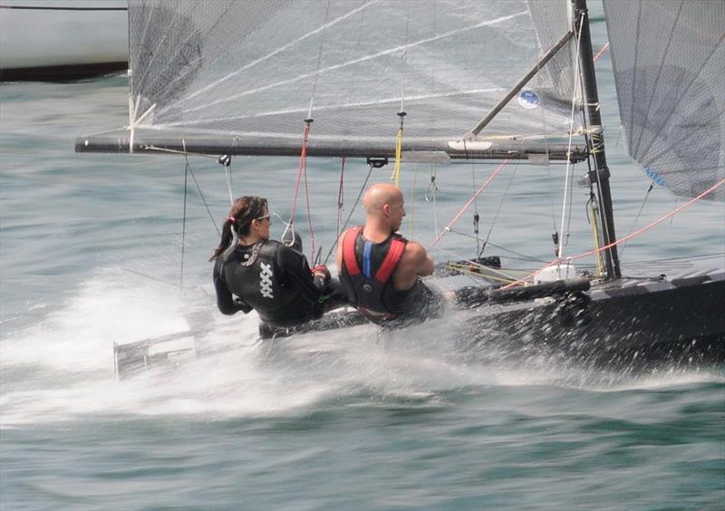 Katie Nurton & Nigel Ash sign up for the 2015 International 14 Worlds in Geelong - photo © Renato Tebaldi