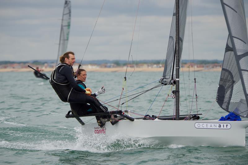 International 14 Prince of Wales Cup Week day 1 photo copyright Mary Pudney taken at Hayling Island Sailing Club and featuring the International 14 class