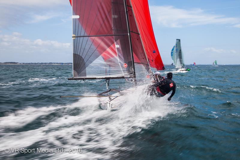 VRsport.tv International 14 Worlds at Carnac day 3 photo copyright VR Sport Media taken at Yacht Club de Carnac and featuring the International 14 class