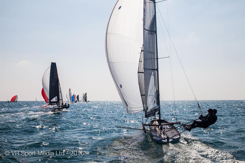 VRsport.tv International 14 Worlds at Carnac day 4 photo copyright VR Sport Media taken at Yacht Club de Carnac and featuring the International 14 class