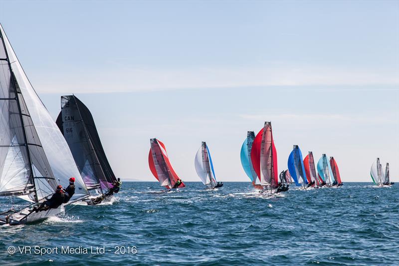 VRsport.tv International 14 Worlds at Carnac day 5 photo copyright VR Sport Media taken at Yacht Club de Carnac and featuring the International 14 class