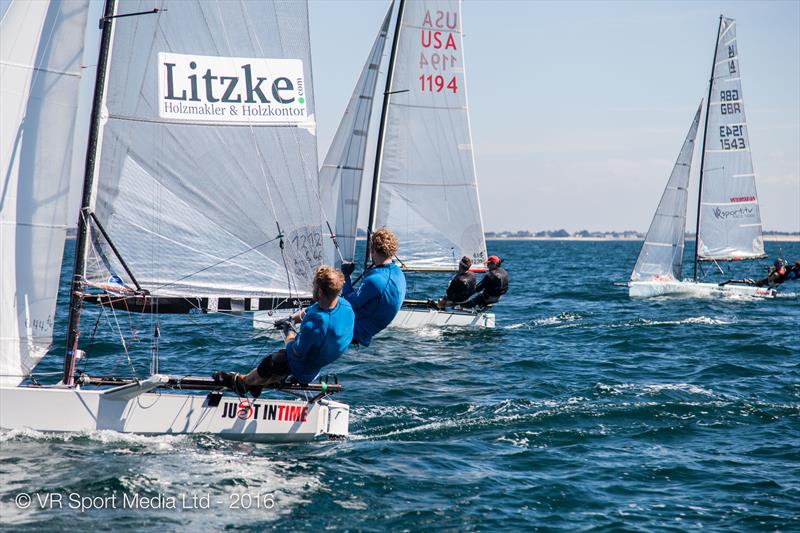 VRsport.tv International 14 Worlds at Carnac day 5 photo copyright VR Sport Media taken at Yacht Club de Carnac and featuring the International 14 class