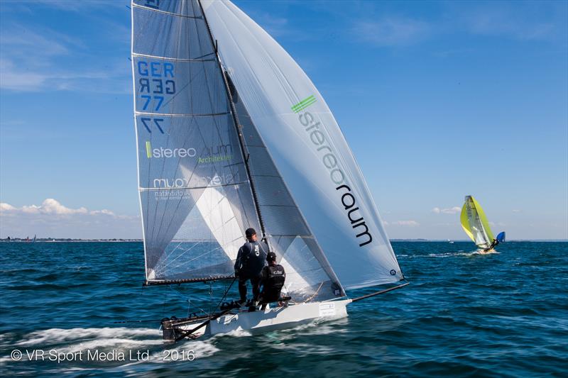 VRsport.tv International 14 Worlds at Carnac day 6 photo copyright VR Sport Media taken at Yacht Club de Carnac and featuring the International 14 class