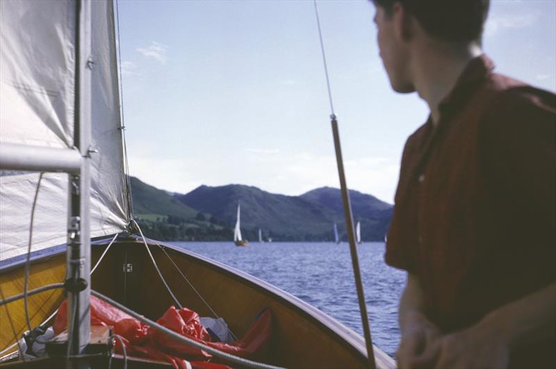 Robin Steavenson, winner of the first Birkett in 1963, took his camera on board his International 14 in the Birkett in 1964 to take this picture as he sailed to the island photo copyright Robin Steavenson taken at Ullswater Yacht Club and featuring the International 14 class