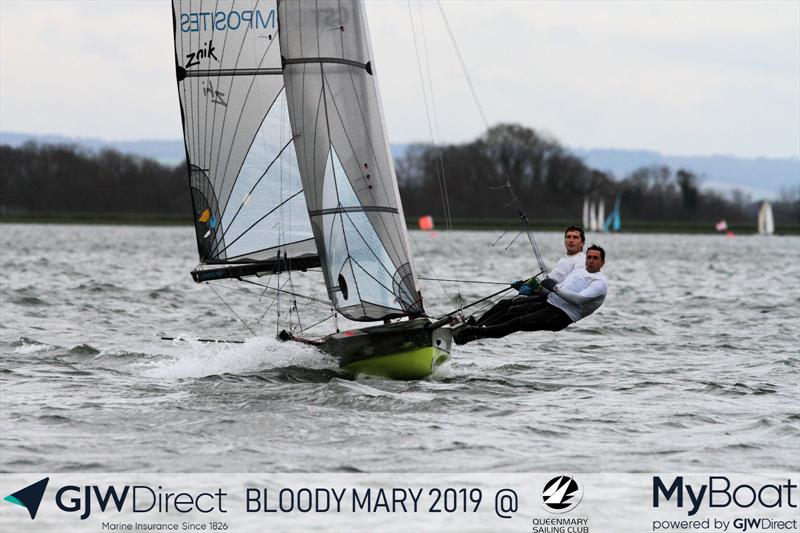 GJW Direct Bloody Mary 2019 photo copyright Mark Jardine taken at Queen Mary Sailing Club and featuring the International 14 class