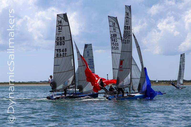 International 14 Bull Trophy at Itchenor photo copyright Dave Dobrijevic / www.dynamicsails.com taken at Itchenor Sailing Club and featuring the International 14 class