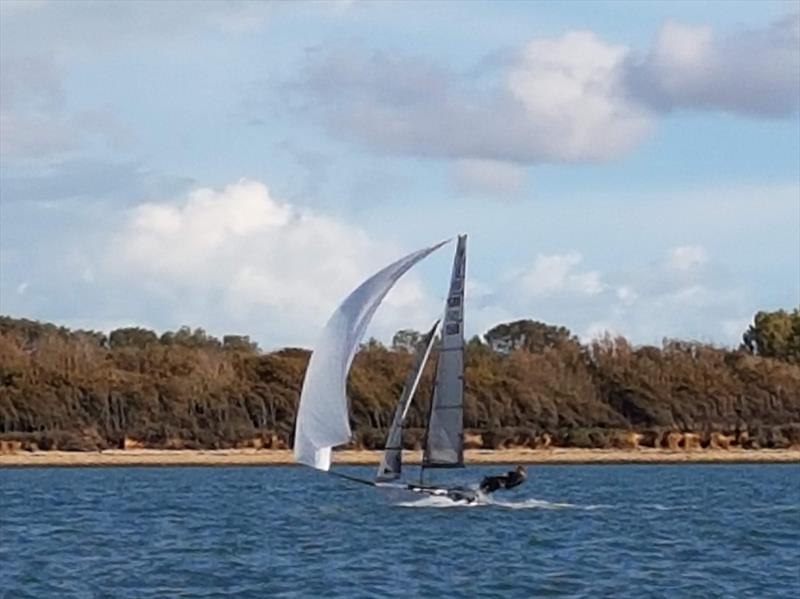 International 14 Walker Trophy at Itchenor photo copyright Caroline Gosford taken at Itchenor Sailing Club and featuring the International 14 class