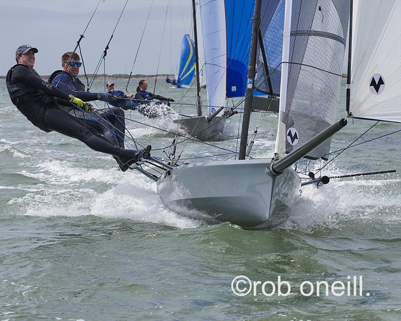 I14 Walker Trophy at Itchenor photo copyright Rob O'Neill taken at Itchenor Sailing Club and featuring the International 14 class