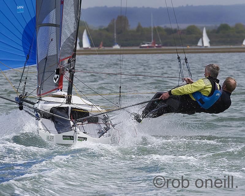 I14 Walker Trophy at Itchenor photo copyright Rob O'Neill taken at Itchenor Sailing Club and featuring the International 14 class