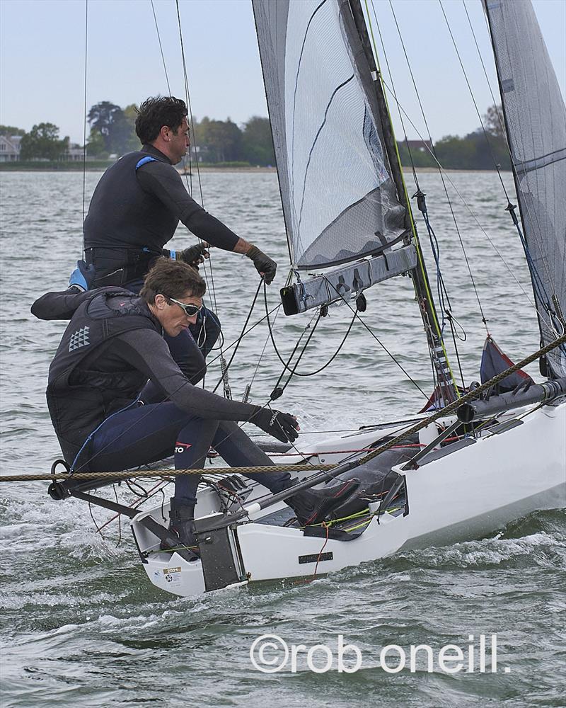 I14 Walker Trophy at Itchenor photo copyright Rob O'Neill taken at Itchenor Sailing Club and featuring the International 14 class