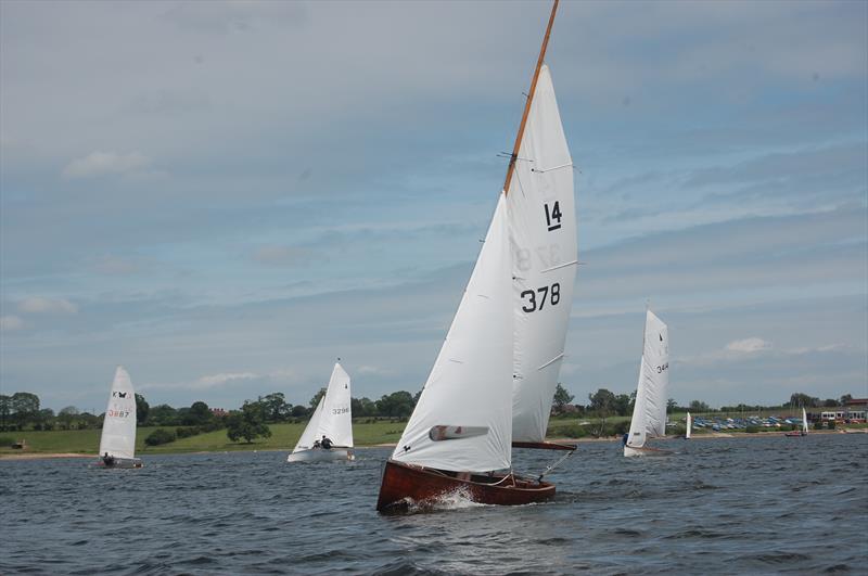 Reefed down and sailed single handed, the 1938 Uffa Fox 14 showed the superb side of dinghy restoration during the inaugural Classic Dinghy Regatta at Blithfield photo copyright Dougal@davidhenshallmedia taken at Blithfield Sailing Club and featuring the International 14 class