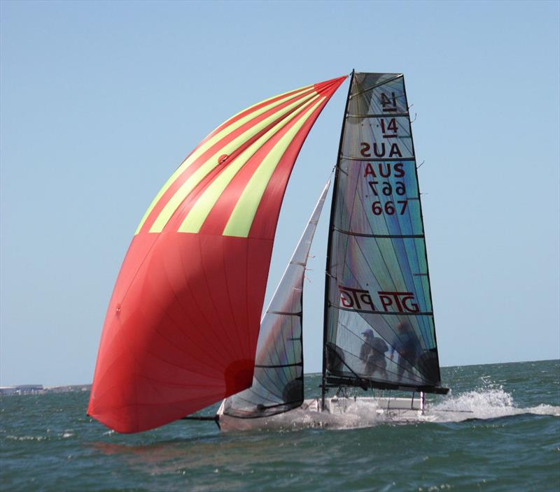 International 14 2018 Australian Championships - Day 4 photo copyright John Graham taken at Darling Point Sailing Squadron and featuring the International 14 class