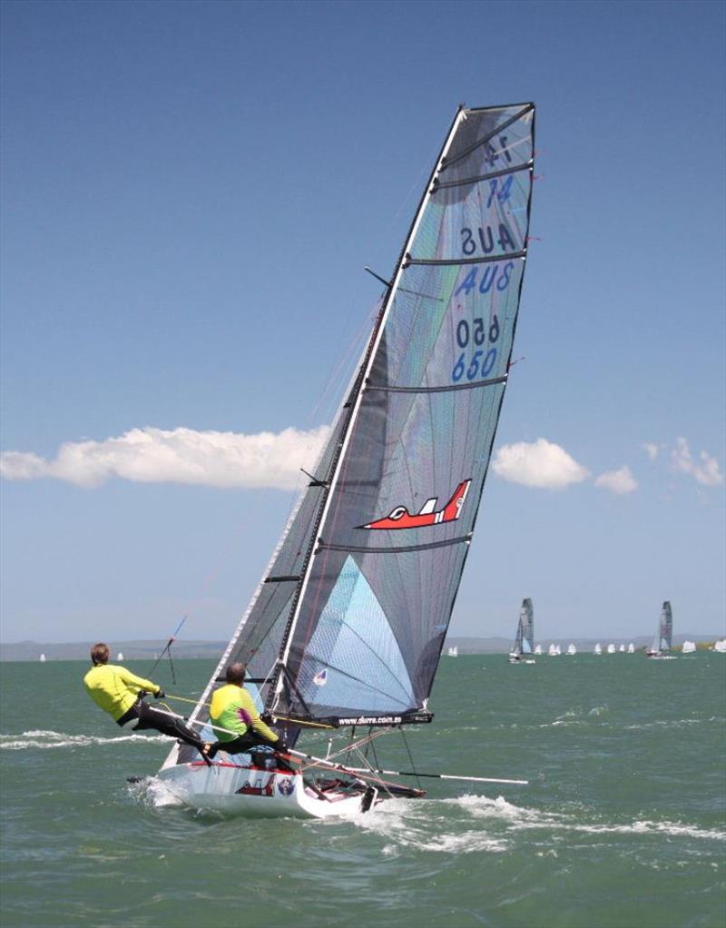 Final day - International 14 2018 Australian Championship photo copyright Lyn Hanlon taken at Darling Point Sailing Squadron and featuring the International 14 class