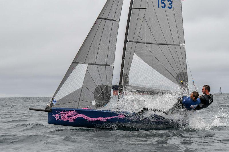 International 14 UK National Championships 2019 - the Prince of Wales Cup race photo copyright Lee Whitehead / www.photolounge.co.uk taken at Royal Cornwall Yacht Club and featuring the International 14 class