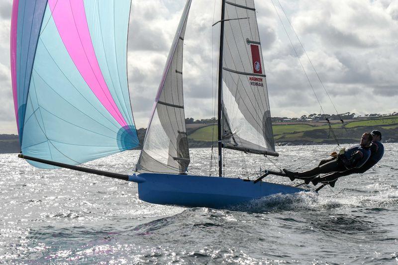 International 14 UK National Championships 2019 - the Prince of Wales Cup race photo copyright Lee Whitehead / www.photolounge.co.uk taken at Royal Cornwall Yacht Club and featuring the International 14 class