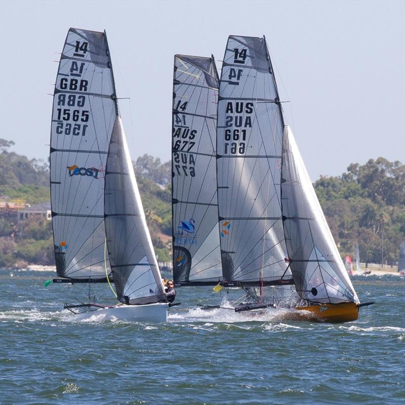 CST Composites i14 World Championships 2020 photo copyright Bernie Kaaks taken at Perth Dinghy Sailing Club and featuring the International 14 class