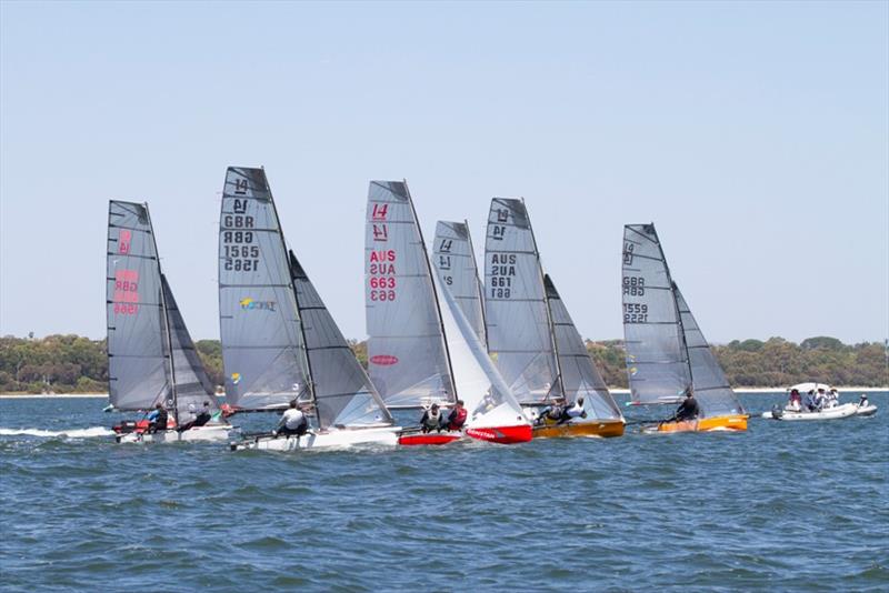 CST Composites i14 World Championships 2020 photo copyright Bernie Kaaks taken at Perth Dinghy Sailing Club and featuring the International 14 class