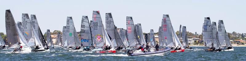 2020 CST Composites i14 World Championships photo copyright Bernie Kaaks taken at Perth Dinghy Sailing Club and featuring the International 14 class