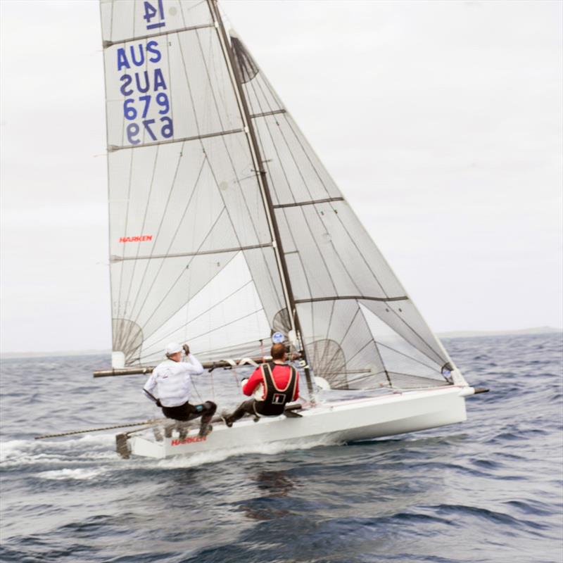 Mark Krstic - Sticky Fingers - International 14 Victorian State Championships photo copyright Sonny Witton taken at Sandringham Yacht Club and featuring the International 14 class