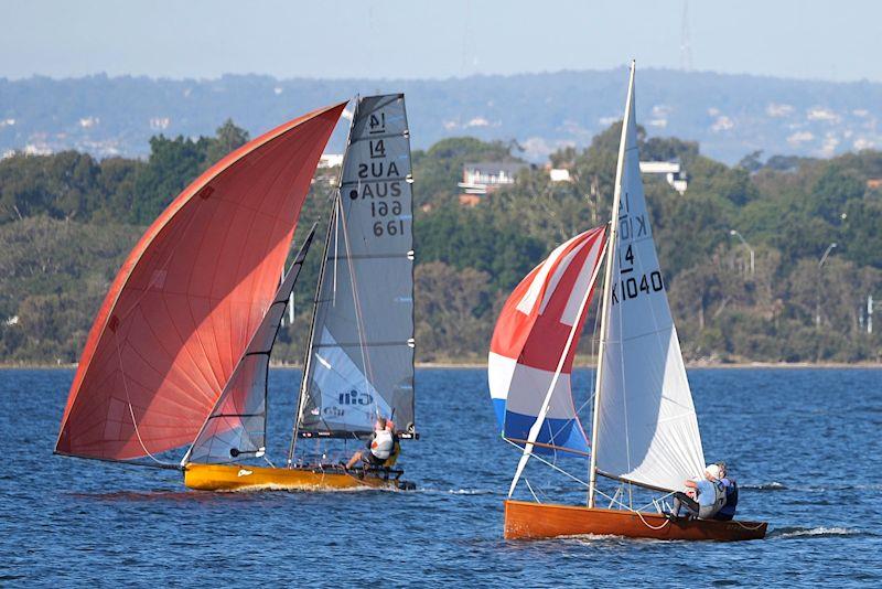 Vintage International 14 'Streaker' on display in Perth photo copyright Lindsay Preece taken at Perth Dinghy Sailing Club and featuring the International 14 class