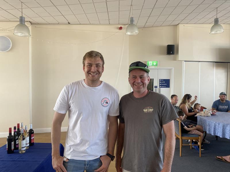 Glen and Ed at the International 14s at the Weymouth Skiff Open 2022 photo copyright Luke Boughton taken at Weymouth & Portland Sailing Academy and featuring the International 14 class