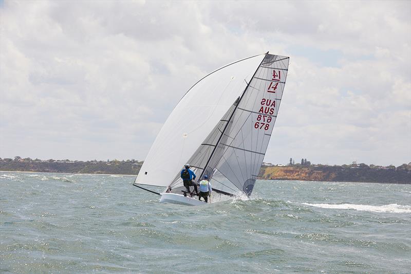 International 14 Australian championships Heat 5 & 6 photo copyright Sonny Witton taken at Black Rock Yacht Club, Australia and featuring the International 14 class