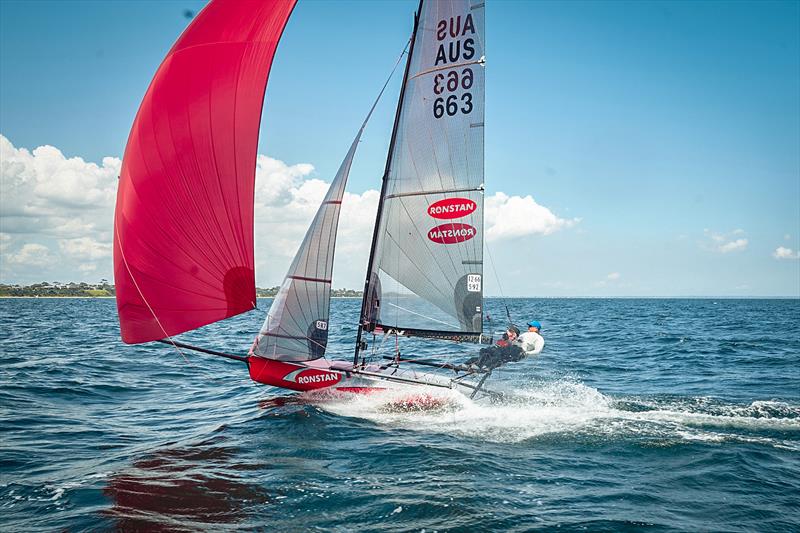 Ronstan Irwin Sails finishes 2nd in the International 14 Australian Championship photo copyright Sonny Witton taken at Black Rock Yacht Club, Australia and featuring the International 14 class